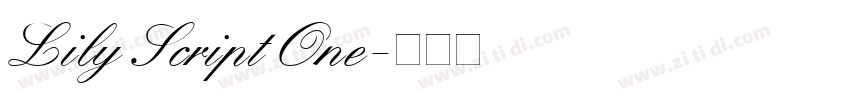 Lily Script One字体转换